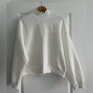 SHEIN Cream Cowl Neck Sweater